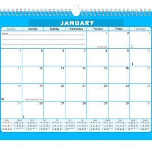 2026 - 2027 Monthly Spiral-Bound Wall - 18 Months Desktop - #07